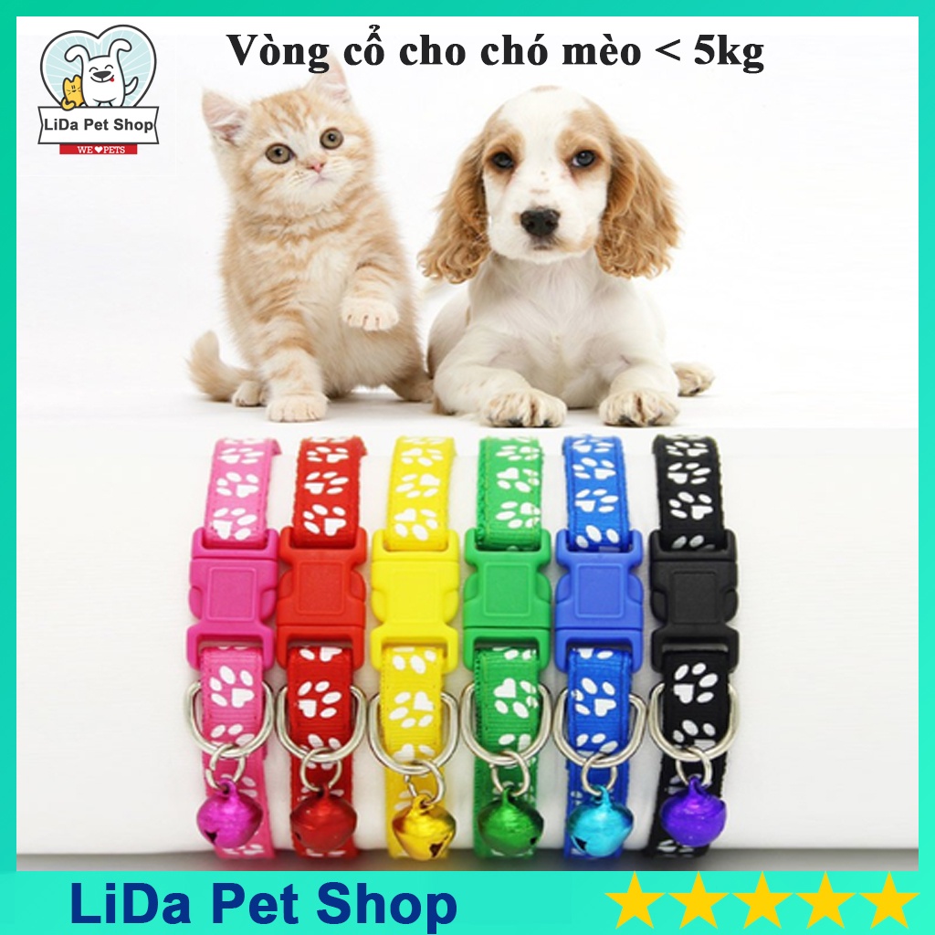 Vòng cổ cho chó mèo thú cưng: Vòng chuông bấm - Lida Pet Shop