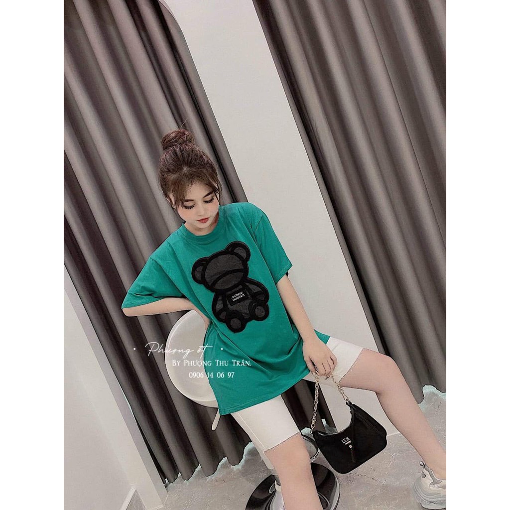 [ Hàng Quảng Châu ]  Áo phông gấu xanh, áo thun nữ chất thun loại 1 / Thoitrangsvtn - [ Có video + ảnh thật ] | BigBuy360 - bigbuy360.vn