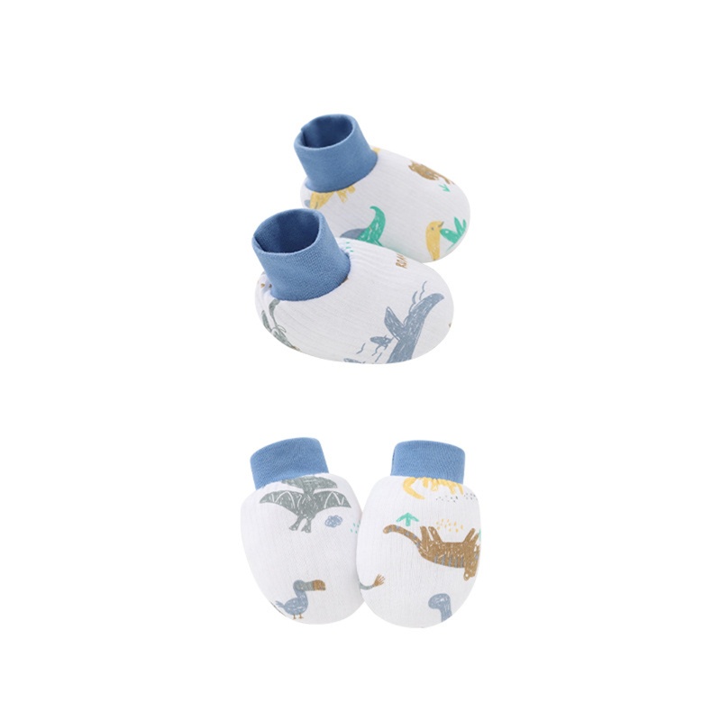 Set 2 Đôi Găng Tay Cotton Mềm Mại Bảo Vệ Mặt Chống Trầy Xước Cho Bé Sơ Sinh