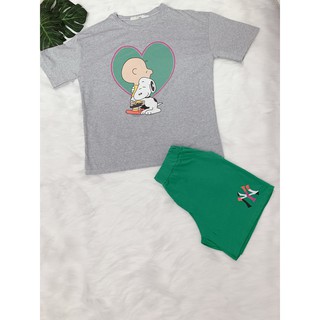 [Pijama] Bộ cotton tim trẻ trung