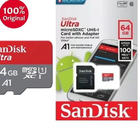 Thẻ Nhớ Micro Sd Hiệu Sandisk Ultra Class 10 64gb