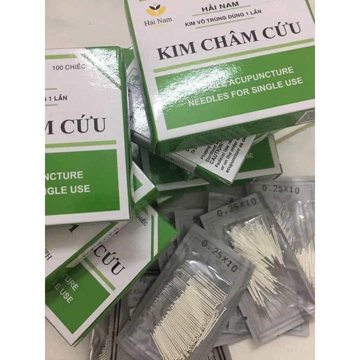 Kim châm cứu dùng trong máy đốt mụn ruồi mụn thịt hộp 100 chiếc - SPAMALL