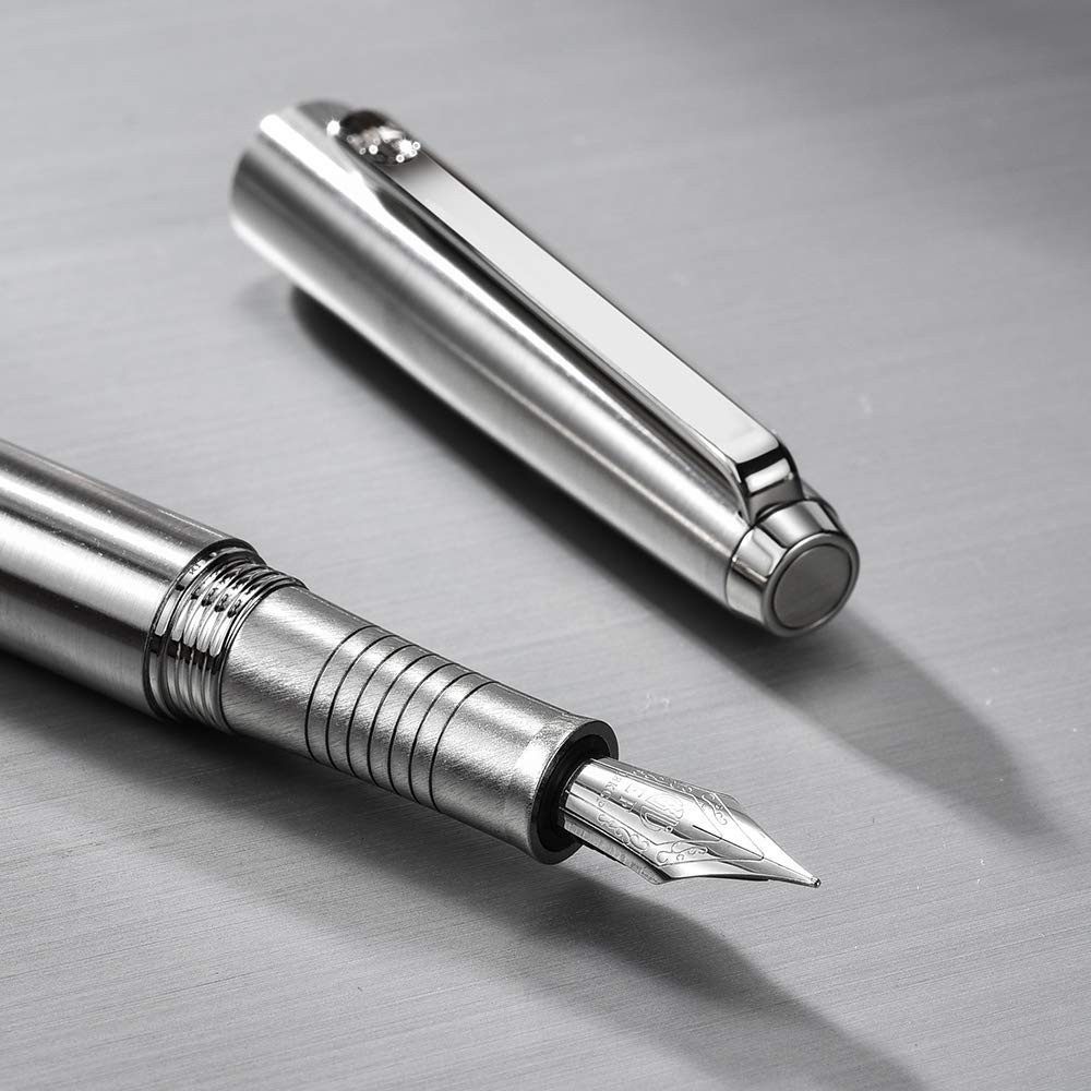 Hongdian Bút Máy Bằng Thép Không Gỉ 517s Kèm Bộ Phụ Kiện