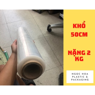 Cuộn màng nilon, màng chít PE (50cm- 2kg) cuốn hàng, bọc đồ
