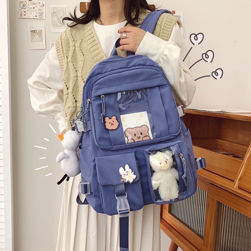 Balo đi học ulzzang nữ đẹp thời trang giá rẻ màu pastel nhẹ nhàng xinh xắn