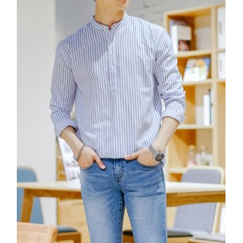 Áo sơ nam dài tay cổ tàu | BigBuy360 - bigbuy360.vn