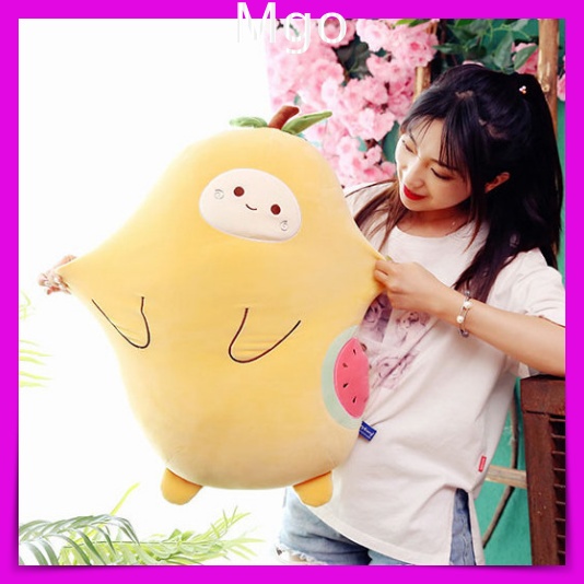 [ Hàng sale - Mền mịn ] Gấu Bông Gối Ôm Trái Cây Trái Lê Bơ Loại 1 Cao Cấp Co Giãn 4 Chiều Siêu Cute Ôm Ngủ Size 60Cm