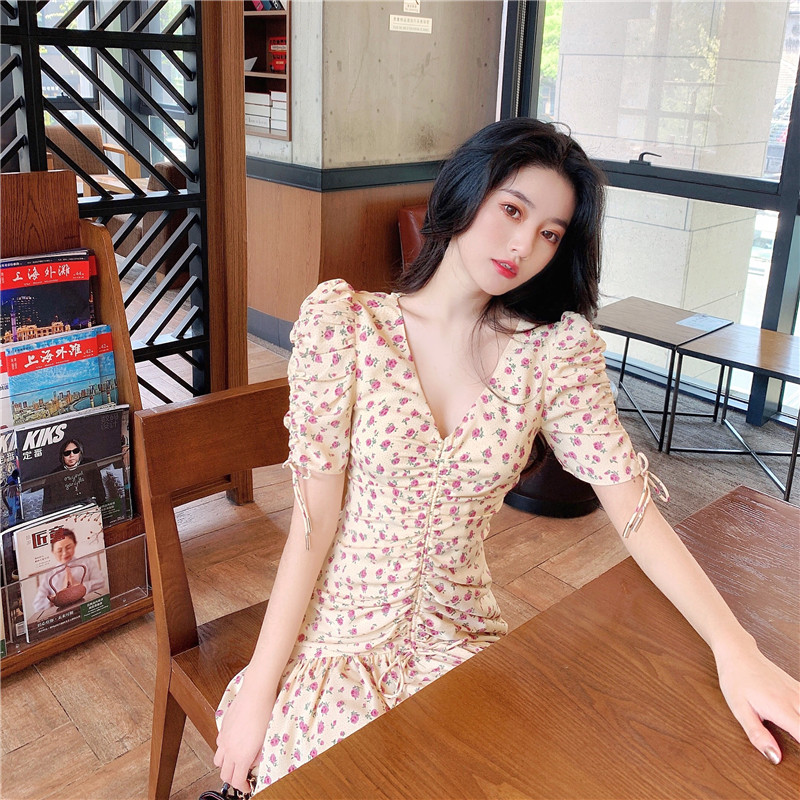 Đầm Dây Rút Họa Tiết Hoa Thời Trang Hè 2021 Cho Nữ | BigBuy360 - bigbuy360.vn