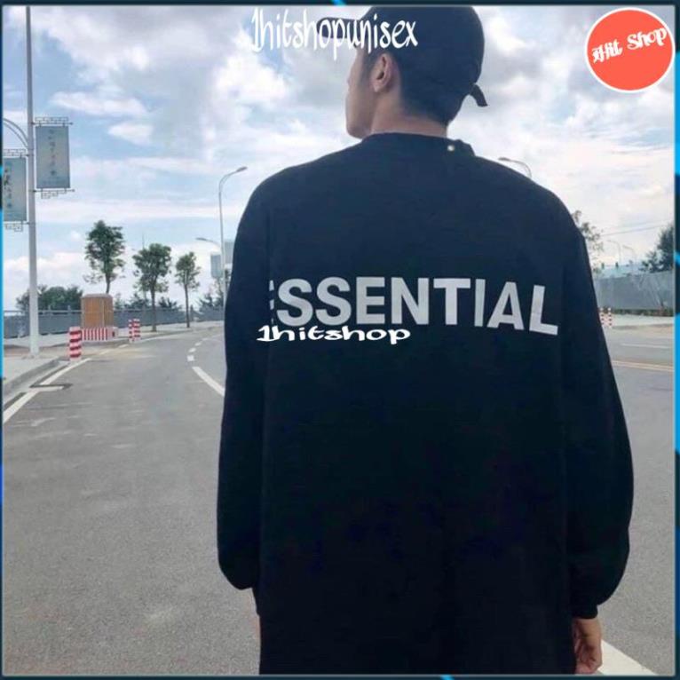 Áo Sweater nam nữ 1HITSHOP UNISEX Áo Nỉ Cổ Tròn Essential nỉ cotton trần bông co giãn dày ấm form rộng 2 màu đen trắng | BigBuy360 - bigbuy360.vn