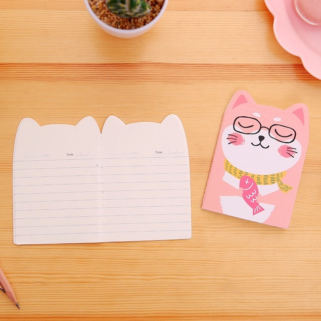 Set 4 Sổ note mini HÌNH THÚ siêu cute, không gây loá mắt tiện lợi  (40trang)