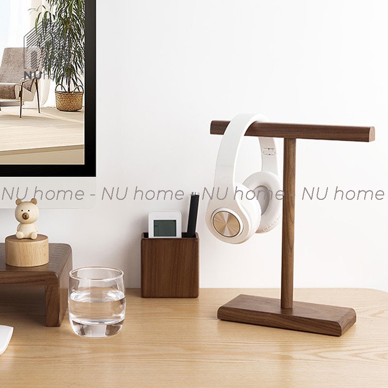 nuhome.vn | Giá treo tai nghe để bàn - Hedo, được thiết đơn giản bằng chất liệu gỗ cao cấp