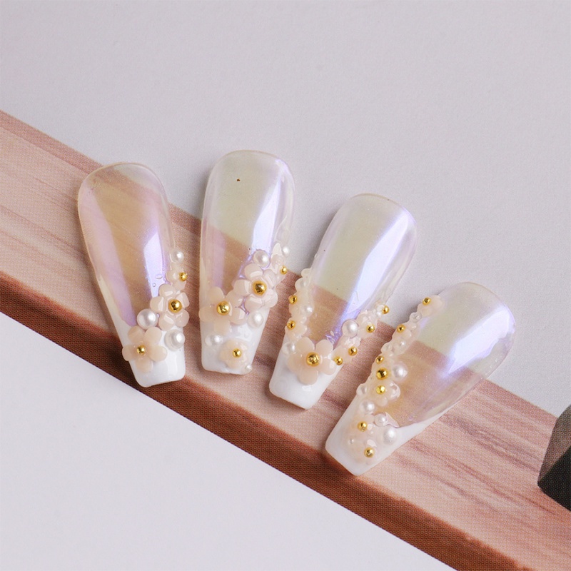 Set 6 Hộp Phụ Kiện Hoa Acrylic Dán Móng Tay Thay Đổi Màu Sắc