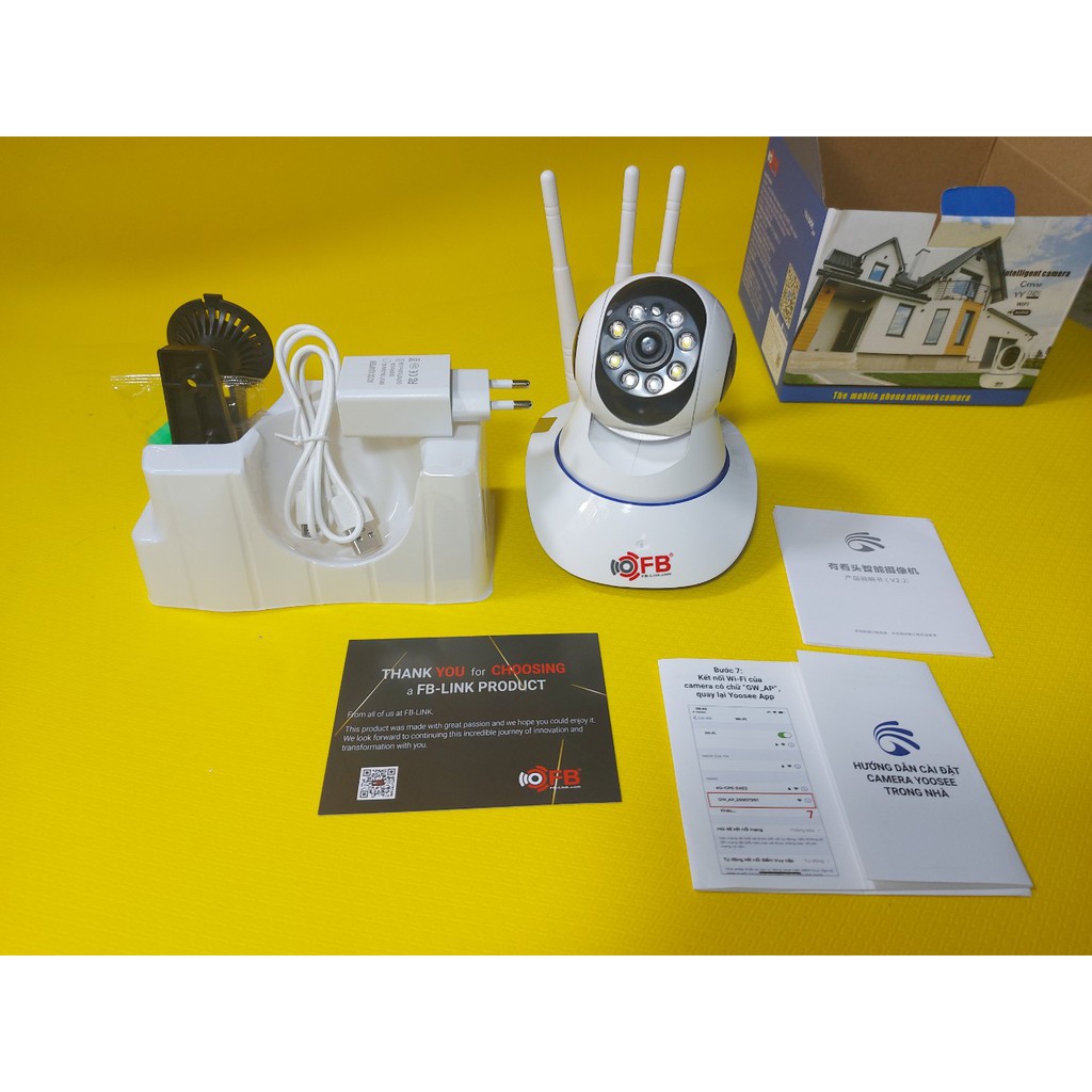 5.0 Camera IP Wifi FB-Link GT-3442 Full HD (App Yoosee – Có Led Nhìn Màu Ban Đêm – Đàm thoại 2 chiều – Bám chuyển động | BigBuy360 - bigbuy360.vn