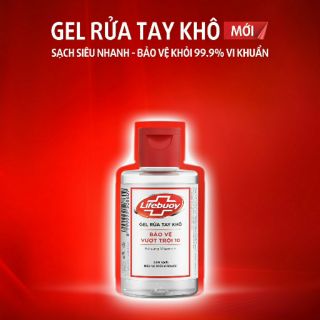 Gel rửa tay khô sạch siêu nhanh Lifebuoy bảo vệ vượt trội 10 (Chai nắp 100ml)