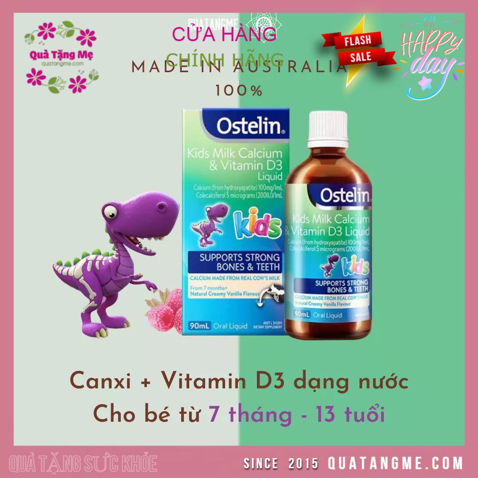 Thực Phẩm Bổ Sung Cho Bé Ostelin Kid Milk Calcium vitamin D3 liquid 90ml