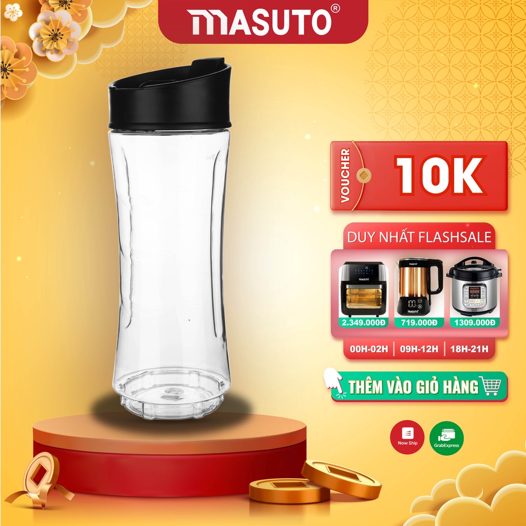 Bình đựng nước thể thao đa năng Masuto công nghệ Nhật Bản lắp được vào máy xay Masuto Blender