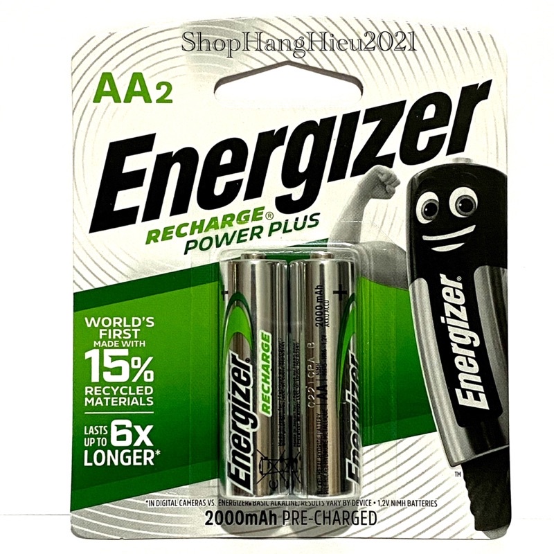 Pin Sạc AA / AAA Energizer  Hàng Chính Hãng DKSH Việt Nam Vỉ 2 Viên