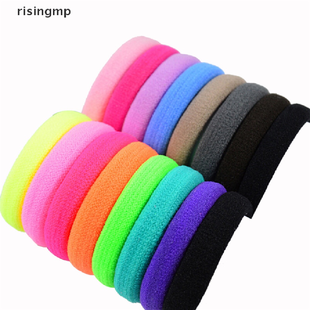 Set 10 Dây Cột Tóc Co Giãn Thời Trang Cho Nữ Giá Đỡ ♨Trên đó