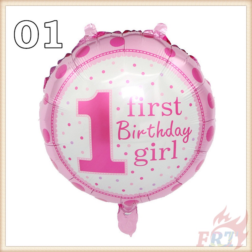Bong bóng trang trí tiệc sinh nhật kích thước 18 inch dành cho bé 1 tuổi