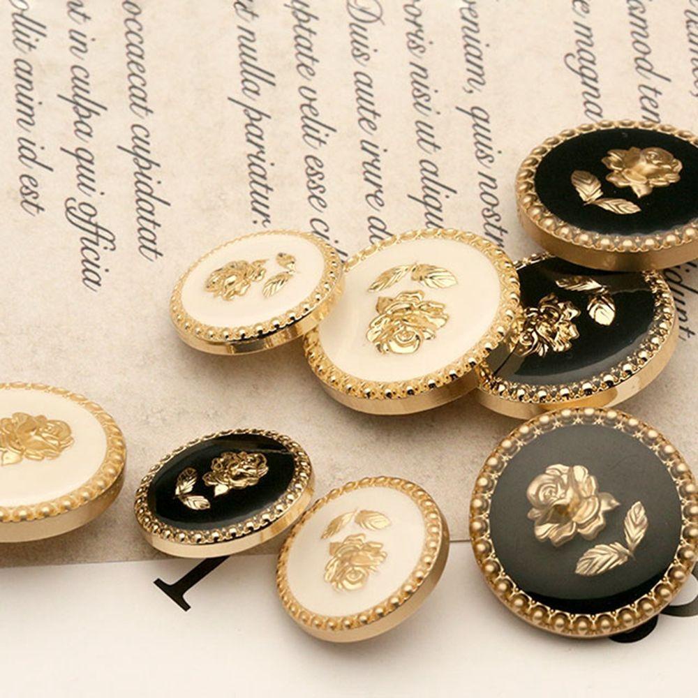 CLEOES Nút Áo Bằng Kim Loại Màu Trắng Phong Cách Vintage