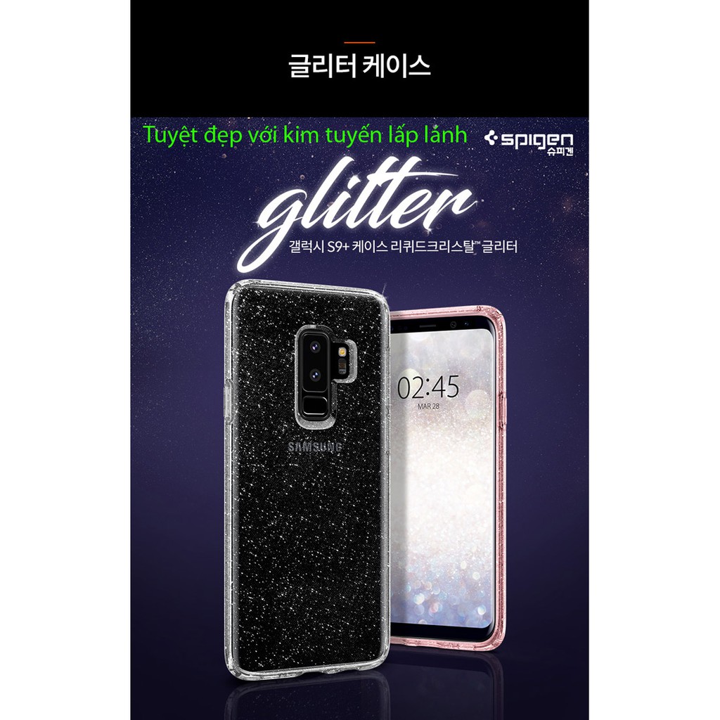 Ốp lưng Galaxy S9 Plus Spigen Liquid Crystal Glitter