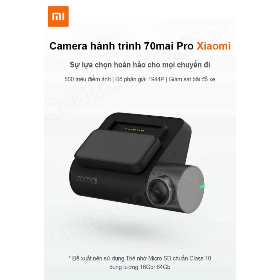 SIÊU PHẨM Camera hành trình Xiaomi 70mai Pro bản quốc tế chính hãng  HOT