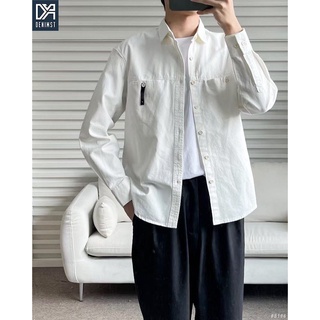 Áo Sơ Mi Nam DENIMST S106 Chất Kaki Cotton Dáng Suông