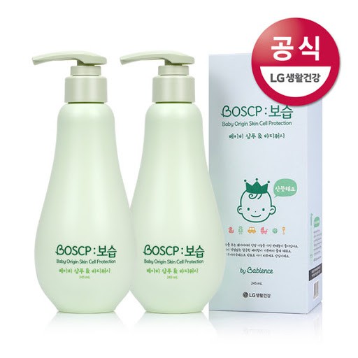 Sữa tắm gội thảo dược cho bé sơ sinh và trẻ nhỏ dạng gel BOSCP 245ml - LG Hàn Quốc
