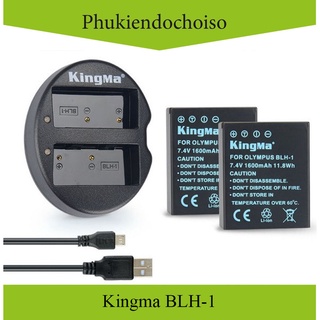 Pin sạc đôi máy ảnh Kingma cho Olympus BLH-1