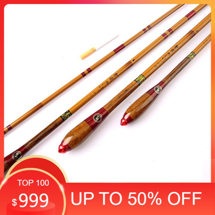 (Giamr50%) Cần câu tay carbon siêu nhẹ xoắn toàn thân 4H vân gỗ- cần tay số 66