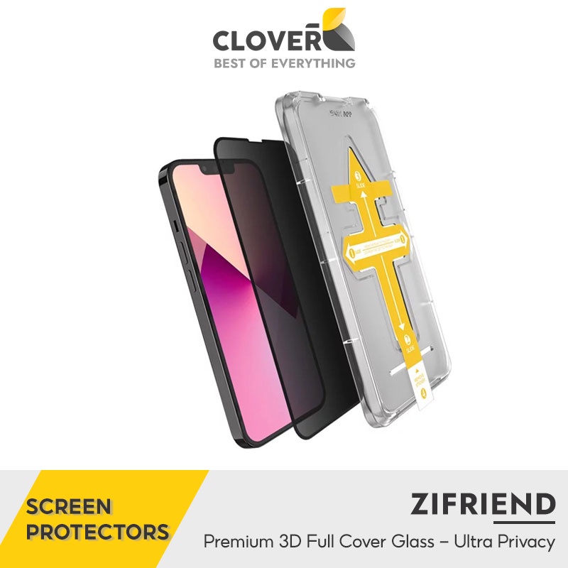 Kính Cường Lực Chống Nhìn Trộm Zifriend Full Màn Hình 3d Độ Cứng 9h Chống Trầy Xước Khung Hỗ Trợ Dán Cho Ip 13 Pro Max