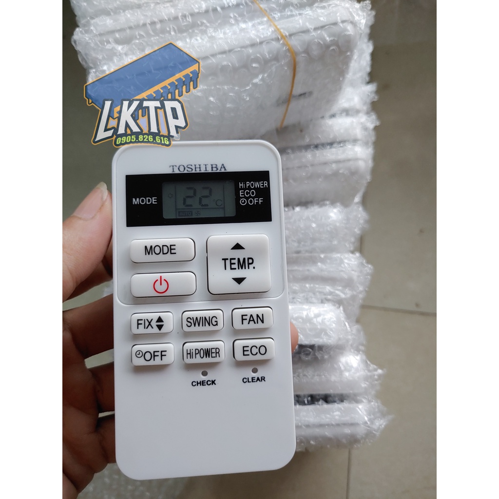 Điều khiển điều hòa Toshiba ngắn trắng-Remote máy lạnh Toshiba