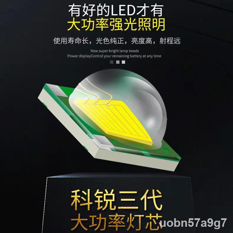 Đèn pha LED siêu sáng có thể sạc lại trường chiếu điểm nhỏ xenon thợ mỏ gia dụng pin đeo đầu tầm xa câu cá ban đê1