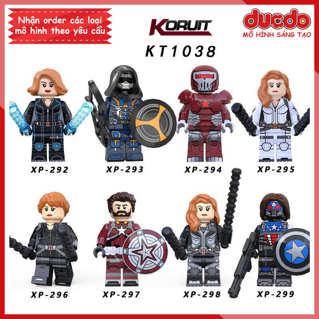 Minifigures các nhân vật trong Black Widow tuyệt đẹp - Đồ Chơi Lắp Ghép Xếp Hình Mini Mô hình Iron Man Koruit KT1038