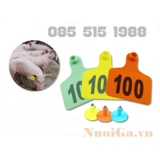 THẺ TAI CHO HEO CÓ SỐ BỘ 10 THẺ