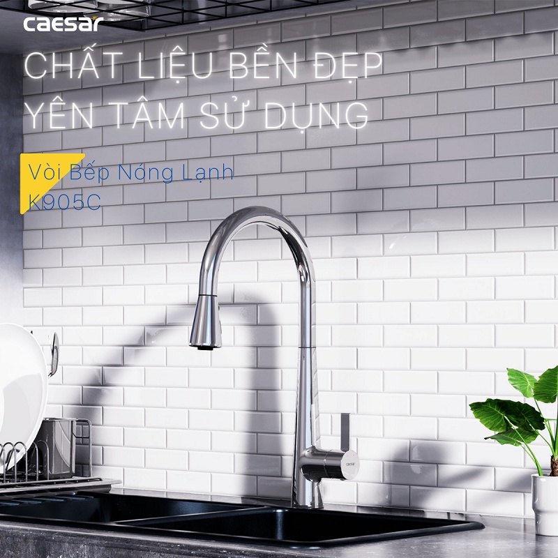 [Caesar] VÒI RÚT DÂY RỬA CHÉN CAESAR K905C