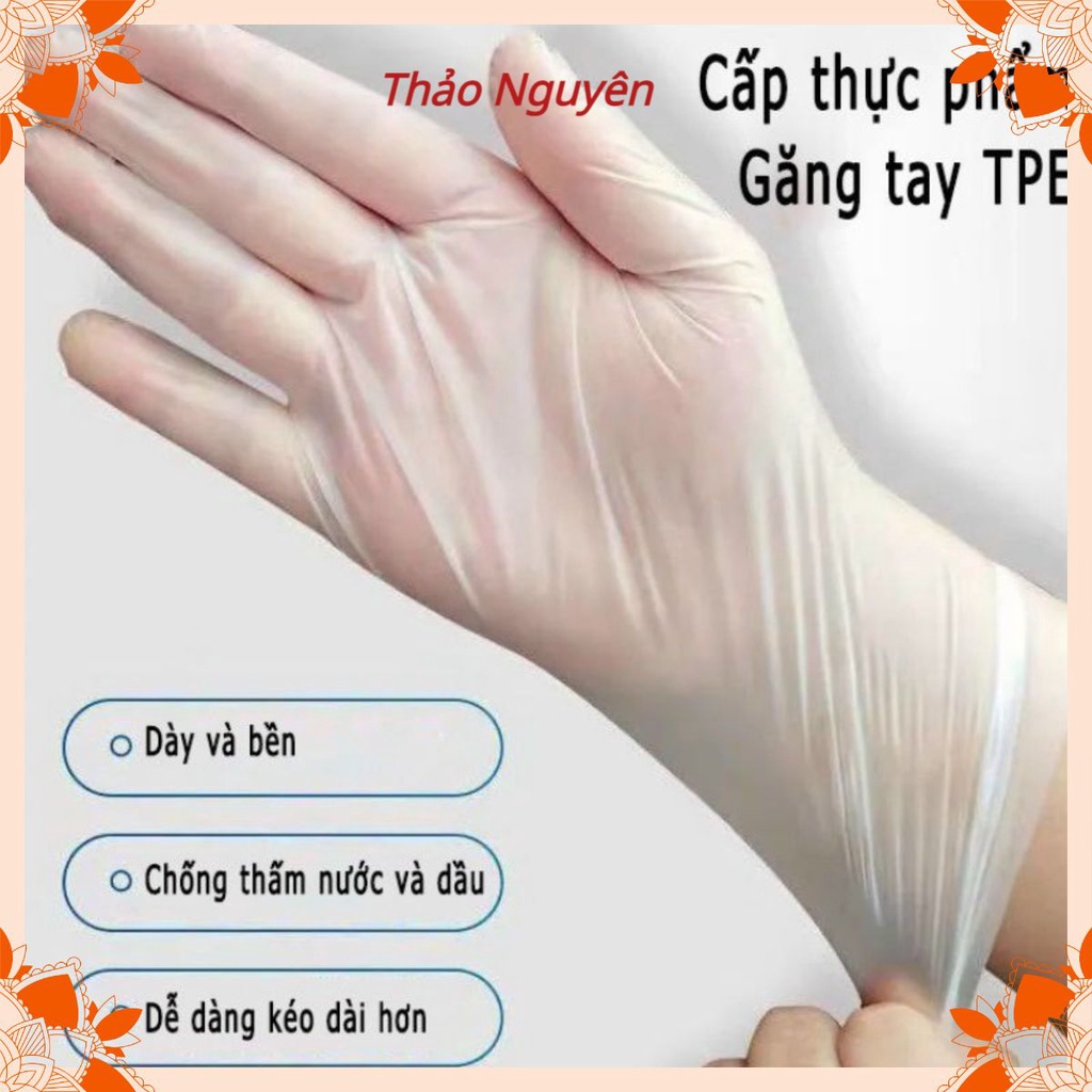 Hộp 100 Găng Tay Làm Bếp TPE Siêu Dai