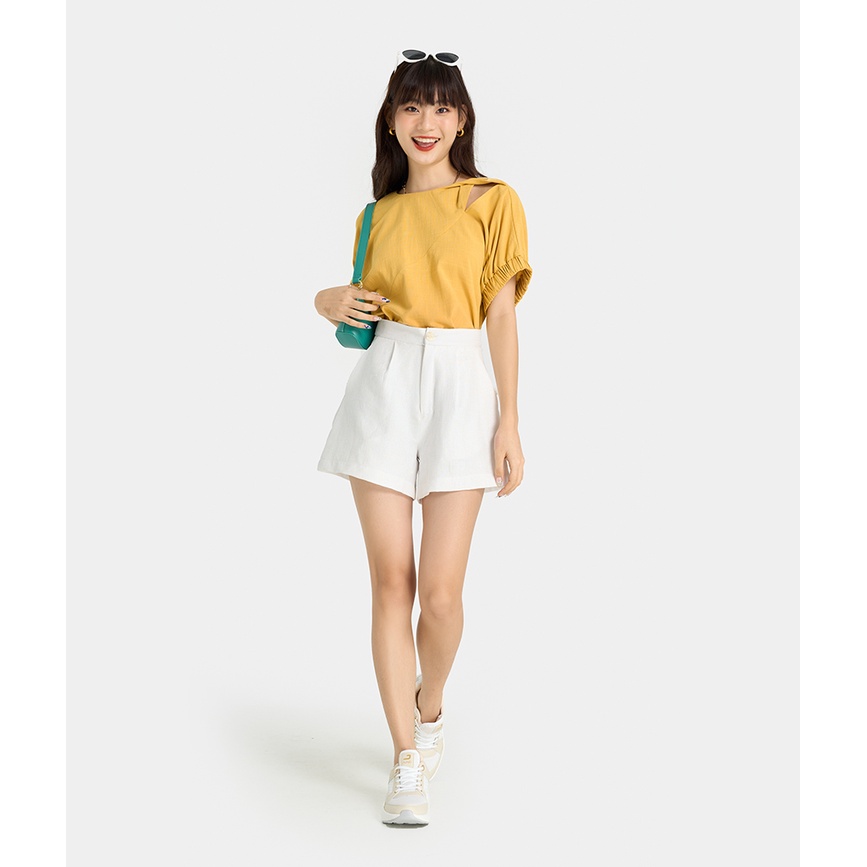 Áo Kiểu Nữ Thời Trang HNOSS Xoắn Vai Tay Thun HNAKI059