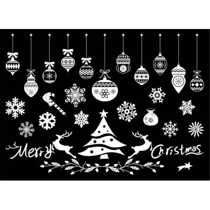 Decal trang trí Noel Hít Tĩnh Điện - Noel nhiều mẫu nổi bật