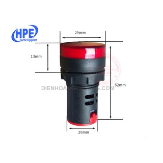 Đèn báo pha, đèn báo tủ điện phi 22