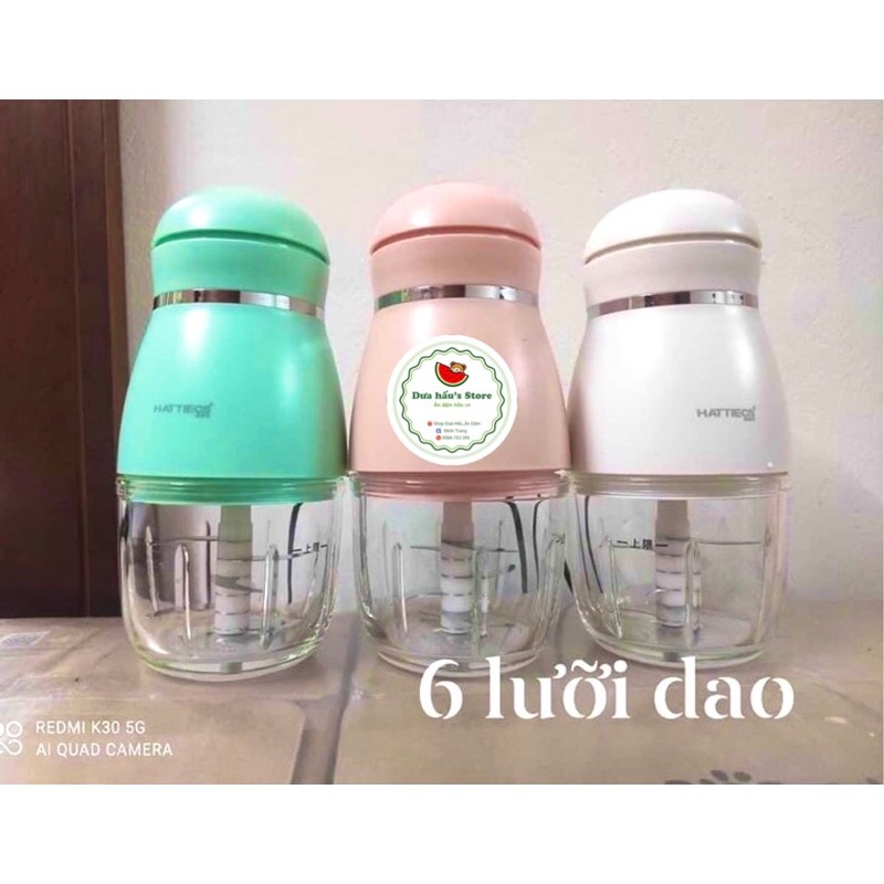 [MEDUAHAU] Máy Xay HATTIECS 300ml 6 lưỡi dao