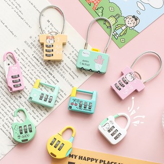 Ổ khóa số mini chống trộm thiết kế dễ thương tiện dụng cho hành lý/ trường học