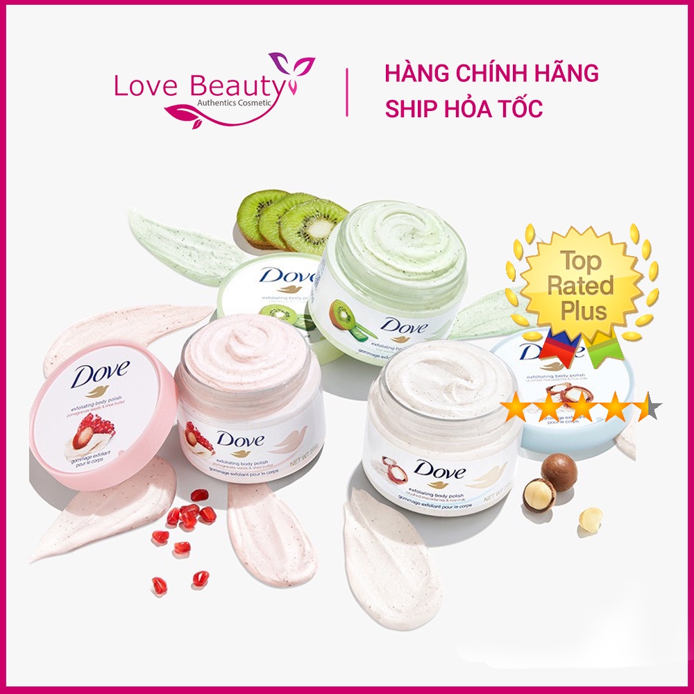 Tẩy da chết body Dove Exfoliating Body Polish hàng Mỹ/Đức