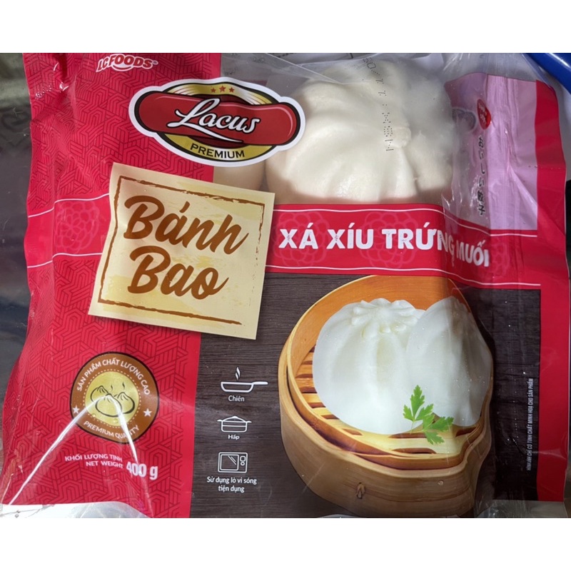 Bánh bao Xá Xíu Trứng Muối - LCFOODS/ Gói 4 cái