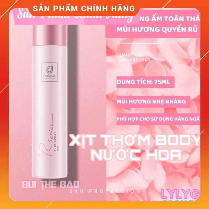 Xịt thơm body RSERIES chai  màu hồng 75ML KHỦ MÙI CƠ THỂ DÀNH CHO NŨ -LIU HƯƠNG THƠM LÂU GIÚP BẠN TỰ TIN CẢ NGÀY NNĐỘN