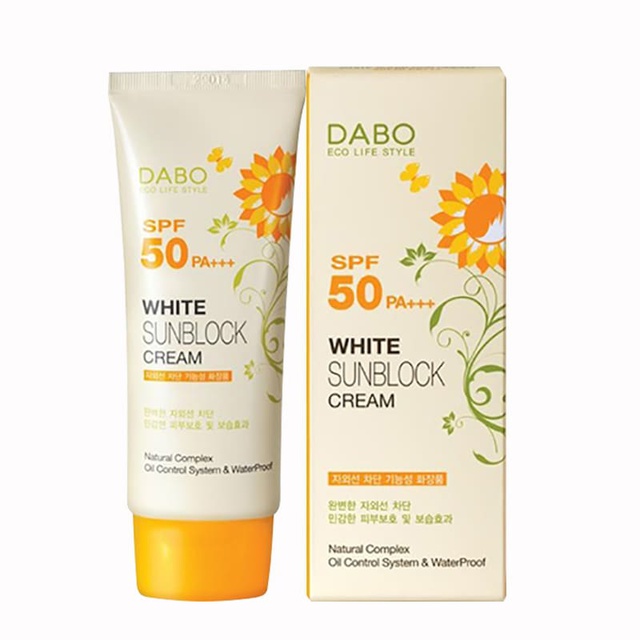 MẪU MỚI MÀU CAM- Kem Chống Nắng Không Nhờn Dính Tác Dụng Lâu DaBo White Sunblock cream Hàn Quốc 70ml