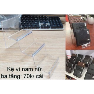kệ trưng bày ví 3 tầng
