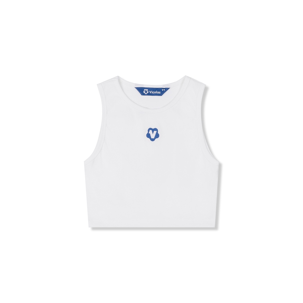 Áo croptop nữ ba lỗ Vicolas cổ tròn chất thun gân cotton co giãn ôm dáng - VICO1 BASIC CROPTOP