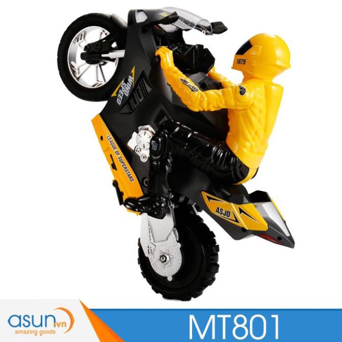 Xe Mô Tô Điều Khiển Từ Xa MT801 Bốc Đầu Gyro tự cân bằng 1:6