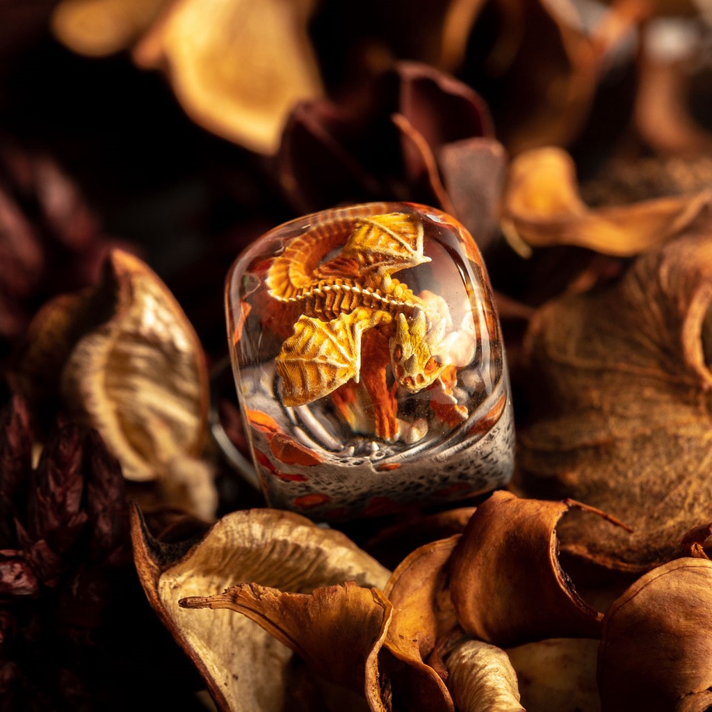 Keycap Artisan bàn phím cơ Dwarf Factory Gnarly Drakon  - Hàng chính hãng